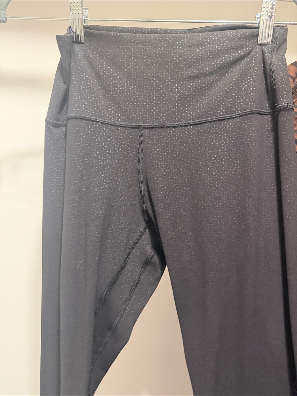 lululemon athletica Black Dotted High-Rise Leggings
